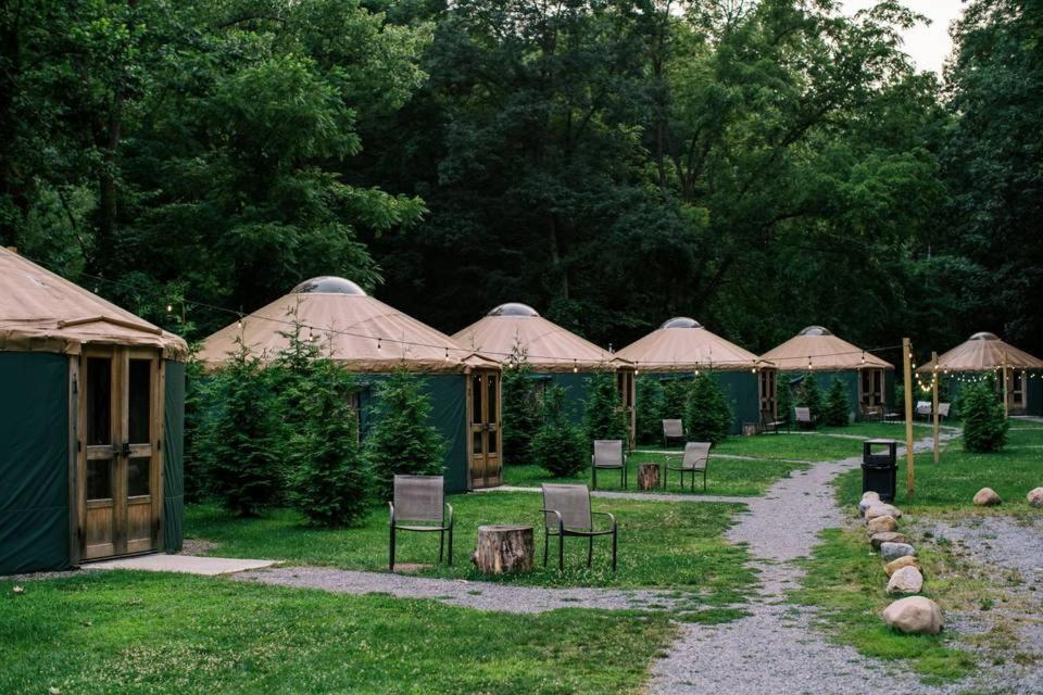 Plum Point Lodge Himrod Bagian luar foto